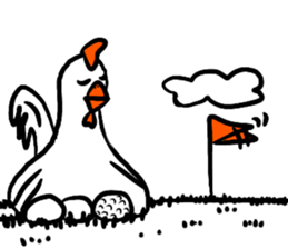 Naive chicken (no words) sticker #12609689