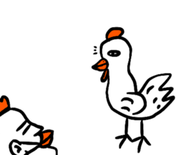 Naive chicken (no words) sticker #12609693
