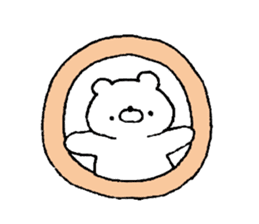 Friendly white bear5 sticker #12610663