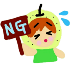 Costume of vegetables sticker #12611002