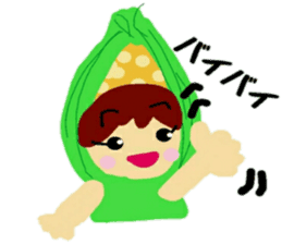 Costume of vegetables sticker #12611006