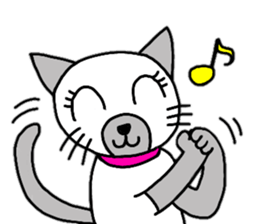 Cute Siamese cat stamp 3 sticker #12611294