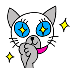 Cute Siamese cat stamp 3 sticker #12611295