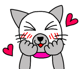 Cute Siamese cat stamp 3 sticker #12611303