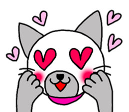 Cute Siamese cat stamp 3 sticker #12611304