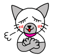 Cute Siamese cat stamp 3 sticker #12611306