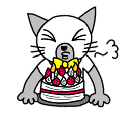 Cute Siamese cat stamp 3 sticker #12611314