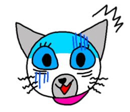 Cute Siamese cat stamp 3 sticker #12611324