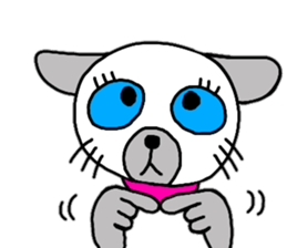 Cute Siamese cat stamp 3 sticker #12611326