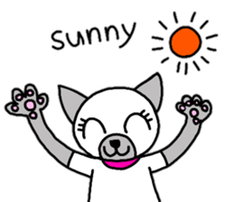 Cute Siamese cat stamp 3 sticker #12611330