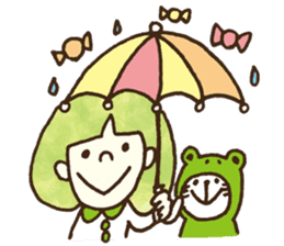 Bobbed a girl sometimes a cat sticker #12611338