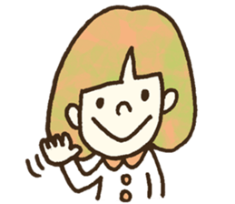 Bobbed a girl sometimes a cat sticker #12611343