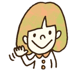 Bobbed a girl sometimes a cat sticker #12611343