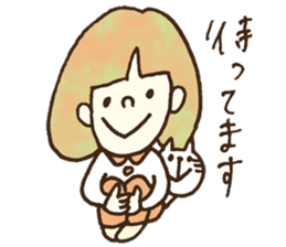 Bobbed a girl sometimes a cat sticker #12611344