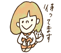 Bobbed a girl sometimes a cat sticker #12611344