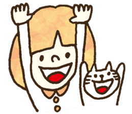 Bobbed a girl sometimes a cat sticker #12611345