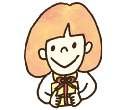 Bobbed a girl sometimes a cat sticker #12611348