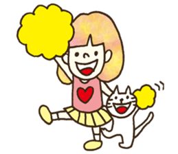 Bobbed a girl sometimes a cat sticker #12611351