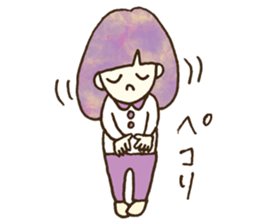 Bobbed a girl sometimes a cat sticker #12611360