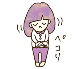 Bobbed a girl sometimes a cat sticker #12611360