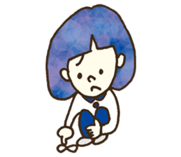 Bobbed a girl sometimes a cat sticker #12611370