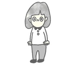 Bobbed a girl sometimes a cat sticker #12611372