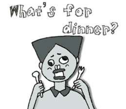 Negative Face2 -English version- sticker #12612176