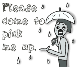 Negative Face2 -English version- sticker #12612182