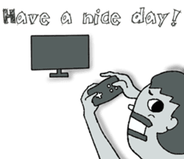 Negative Face2 -English version- sticker #12612183