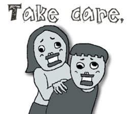 Negative Face2 -English version- sticker #12612184