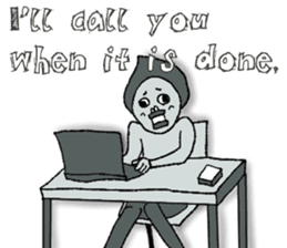 Negative Face2 -English version- sticker #12612186