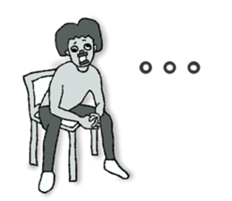 Negative Face2 -English version- sticker #12612191