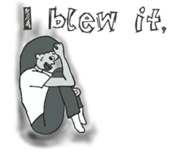 Negative Face2 -English version- sticker #12612194