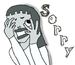 Negative Face2 -English version- sticker #12612196