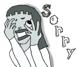 Negative Face2 -English version- sticker #12612196