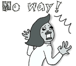 Negative Face2 -English version- sticker #12612198