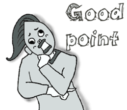 Negative Face2 -English version- sticker #12612199