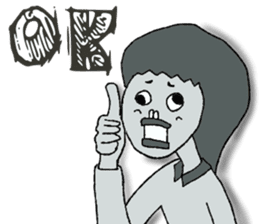 Negative Face2 -English version- sticker #12612202