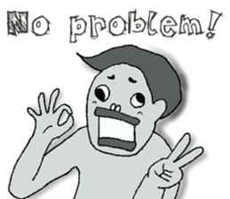 Negative Face2 -English version- sticker #12612203