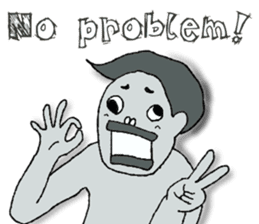 Negative Face2 -English version- sticker #12612203