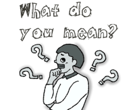 Negative Face2 -English version- sticker #12612204