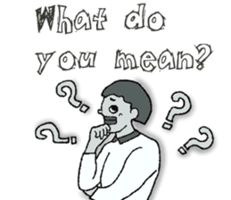 Negative Face2 -English version- sticker #12612204