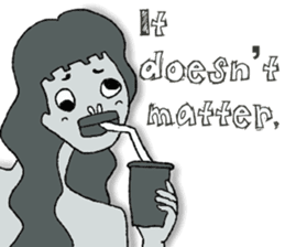 Negative Face2 -English version- sticker #12612205