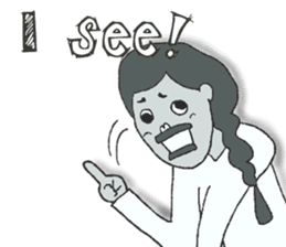 Negative Face2 -English version- sticker #12612209