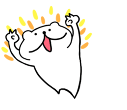 White cat Nyantarou sticker #12612320