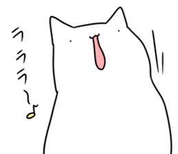 Usually white cat sticker #12612833