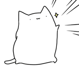 Usually white cat sticker #12612834