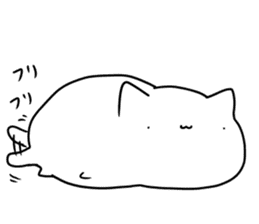 Usually white cat sticker #12612836