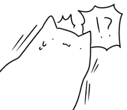 Usually white cat sticker #12612844