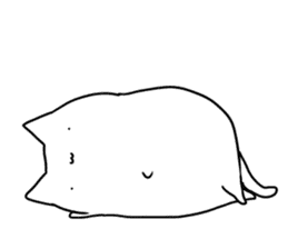 Usually white cat sticker #12612851